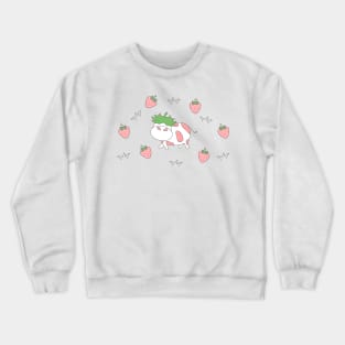 Happy Strawberry Cow Crewneck Sweatshirt